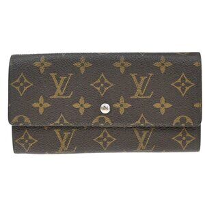 LOUIS VUITTON Porte Monnaie Credit Bifold Wallet Monogram Leather 128-082825